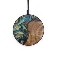 Circle Wood+Resin Wireless Charger - Colin (Teal & Gold, 703275)