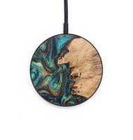 Circle Wood+Resin Wireless Charger - Devonte (Teal & Gold, 703277)