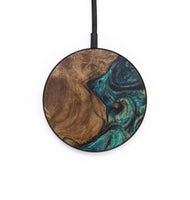 Circle Wood+Resin Wireless Charger - Vonda (Teal & Gold, 703284)