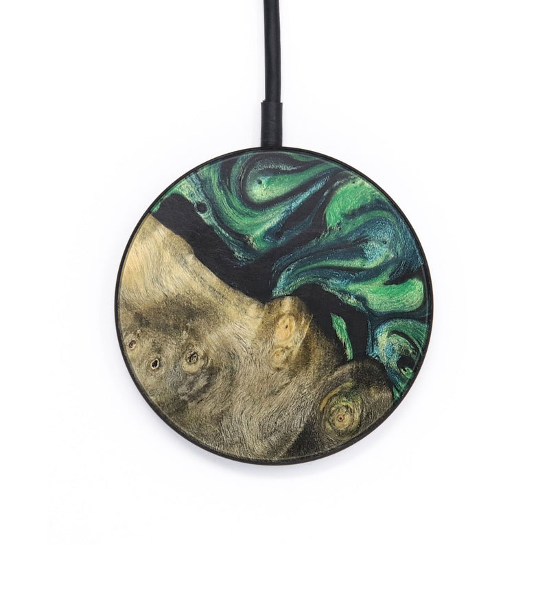 Circle Wood+Resin Wireless Charger - Timmy (Green, 703291)