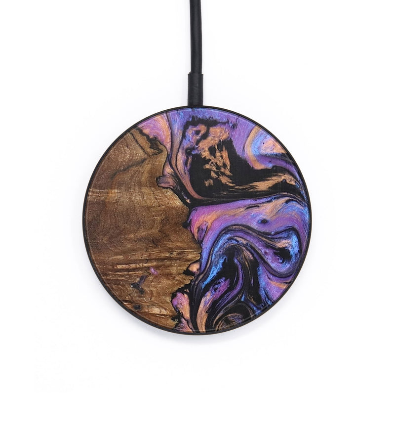Circle Wood+Resin Wireless Charger - Daxton (Purple, 703298)