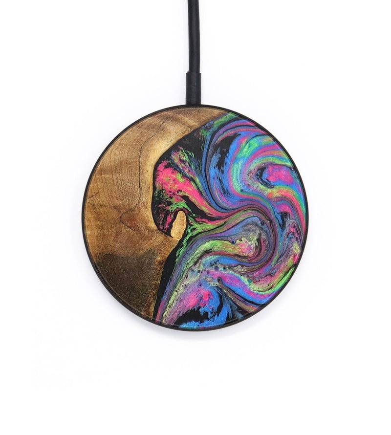 Circle Wood+Resin Wireless Charger - Candice (Blue, 703303)