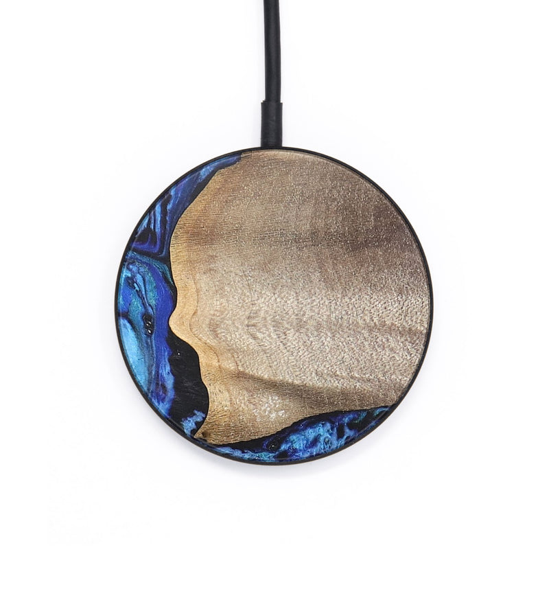 Circle Wood+Resin Wireless Charger - Jeff (Blue, 703306)