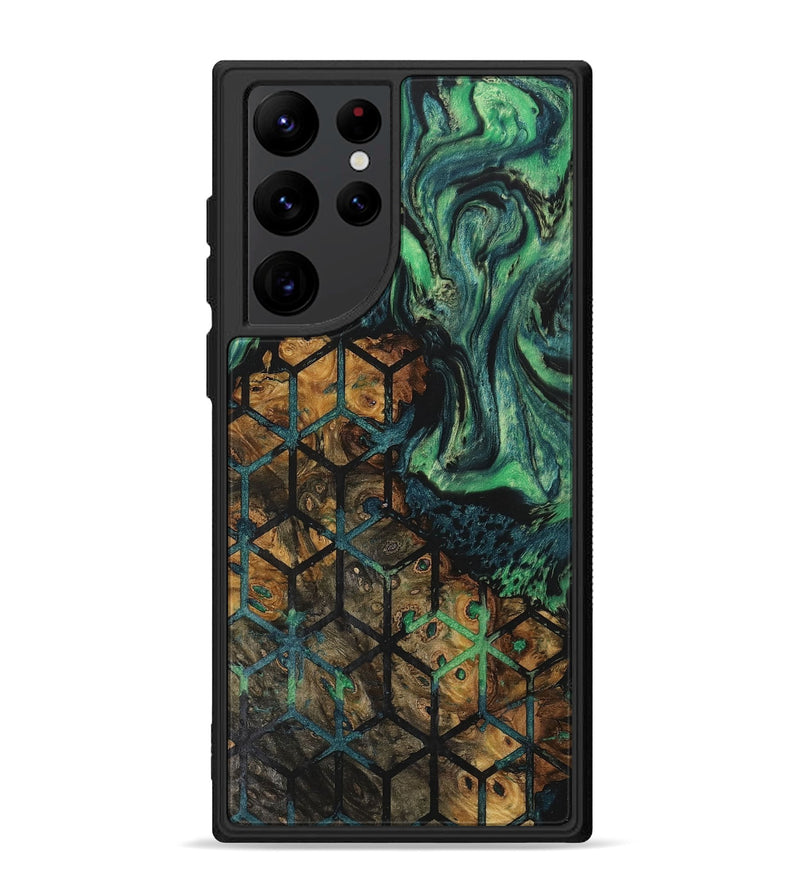 Galaxy S22 Ultra Wood+Resin Phone Case - Kasey (Pattern, 703321)