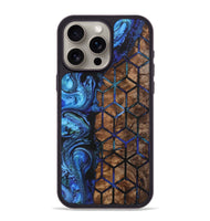 iPhone 15 Pro Max Wood+Resin Phone Case - Jewel (Pattern, 703322)