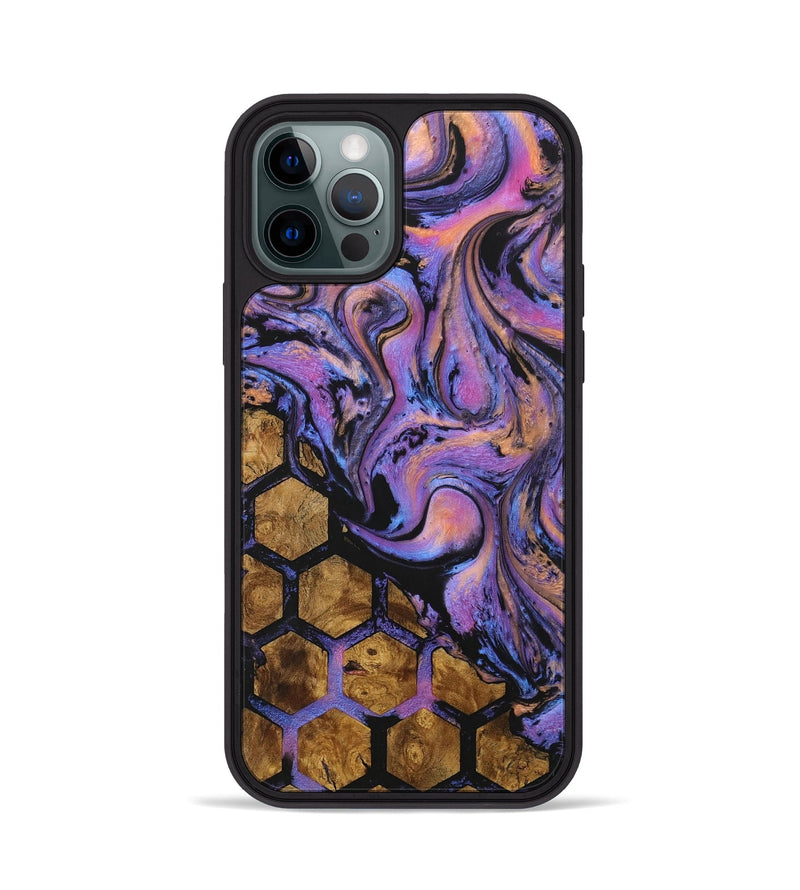 iPhone 12 Pro Wood+Resin Phone Case - Ronnie (Pattern, 703324)