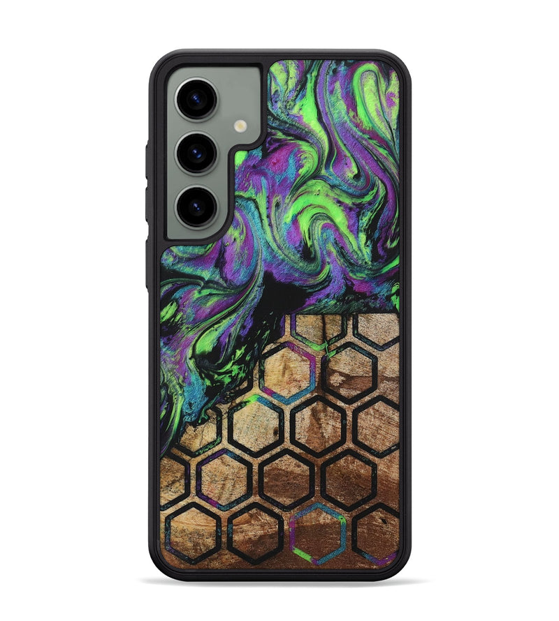 Galaxy S24 Plus Wood+Resin Phone Case - Hillary (Pattern, 703325)