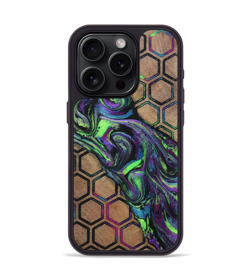 iPhone 15 Pro Wood+Resin Phone Case - Marquis (Pattern, 703326)