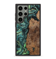 Galaxy S23 Ultra Wood+Resin Phone Case - Romeo (Green, 703352)