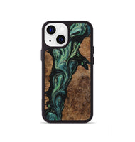 iPhone 13 mini Wood+Resin Phone Case - Claude (Green, 703357)