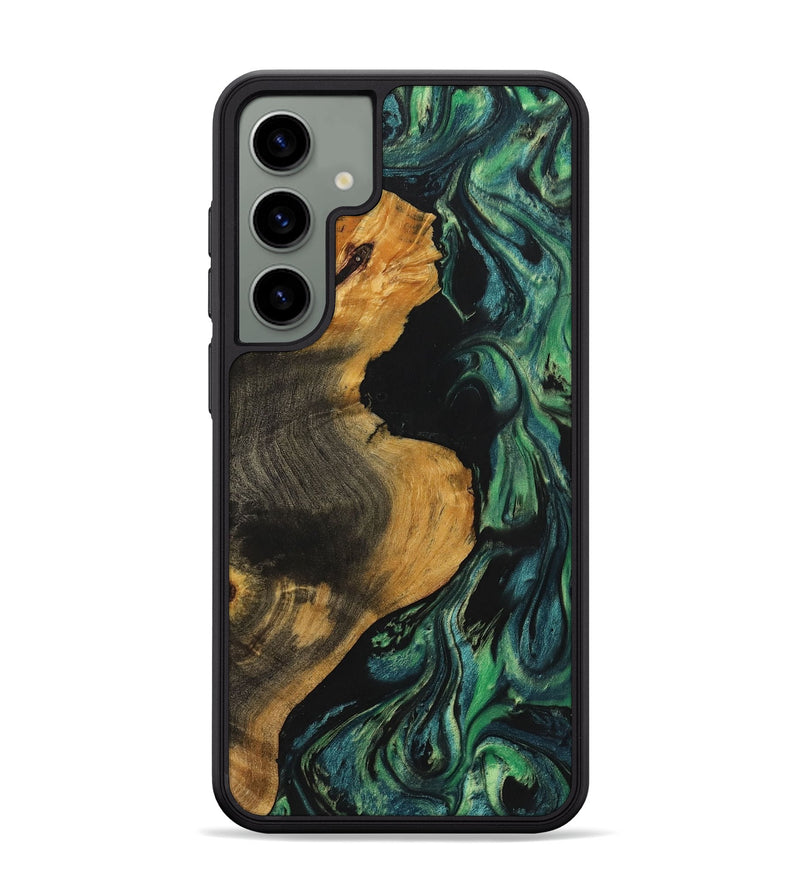 Galaxy S24 Plus Wood+Resin Phone Case - Natasha (Green, 703367)