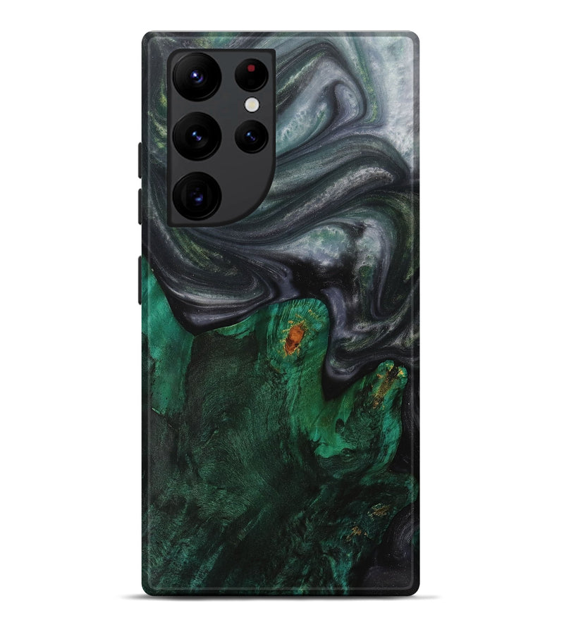 Galaxy S22 Ultra Wood+Resin Live Edge Phone Case - Julio (Green, 703374)