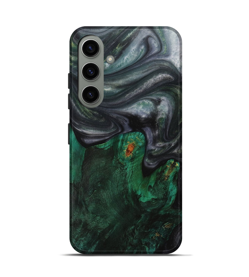 Galaxy S24 Wood+Resin Live Edge Phone Case - Julio (Green, 703374)