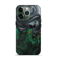 iPhone 13 Pro Wood+Resin Live Edge Phone Case - Julio (Green, 703374)