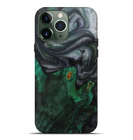 iPhone 13 Pro Max Wood+Resin Live Edge Phone Case - Julio (Green, 703374)