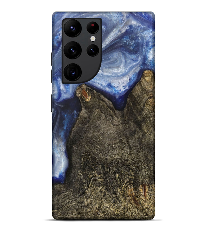 Galaxy S22 Ultra Wood+Resin Live Edge Phone Case - Estrella (Blue, 703377)