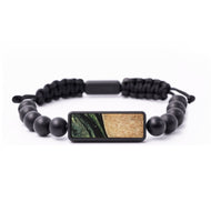 Onyx Bead Wood+Resin Bracelet - Daphne (Green, 703437)