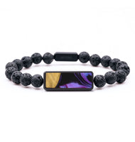 Lava Bead Wood+Resin Bracelet - Tami (Purple, 703497)