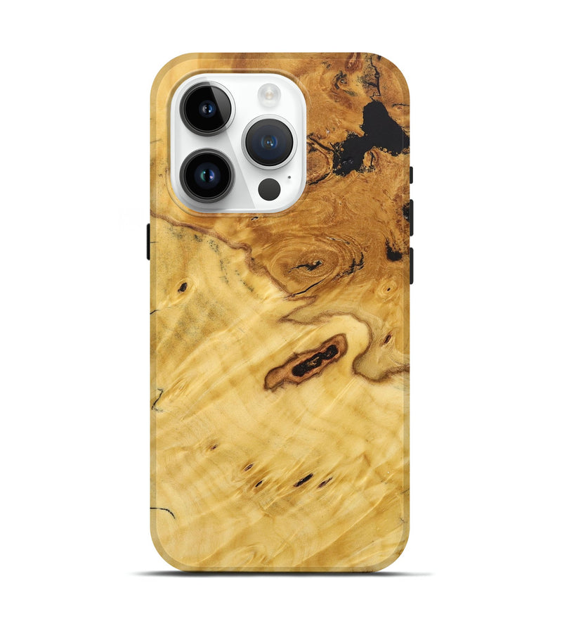 iPhone 15 Pro Wood+Resin Live Edge Phone Case - Luella (Wood Burl, 703567)