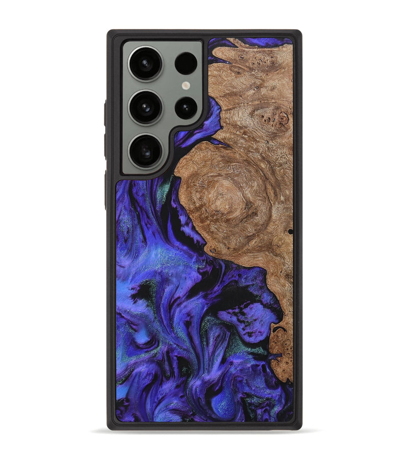 Galaxy S23 Ultra Wood+Resin Phone Case - Lizzie (Purple, 703605)