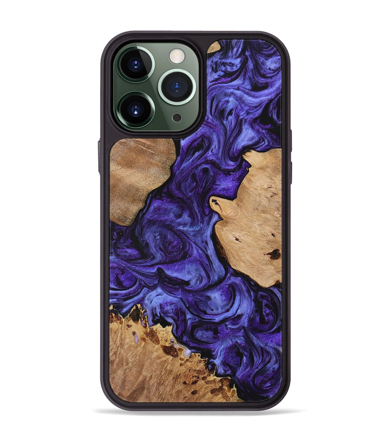 iPhone 13 Pro Max Wood+Resin Phone Case - Josiah (Mosaic, 703610)