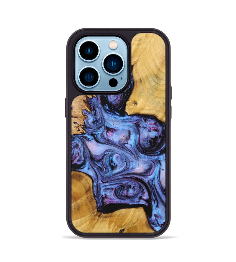 iPhone 14 Pro Wood+Resin Phone Case - Quinton (Mosaic, 703619)