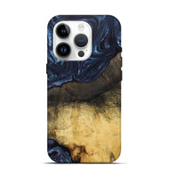 iPhone 15 Pro Wood+Resin Live Edge Phone Case - Joshua (Blue, 703646)