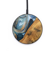 Circle Wood+Resin Wireless Charger - Adrian (Teal & Gold, 703670)