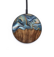 Circle Wood+Resin Wireless Charger - Ricardo (Teal & Gold, 703673)