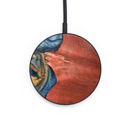 Circle Wood+Resin Wireless Charger - Eliana (Teal & Gold, 703674)