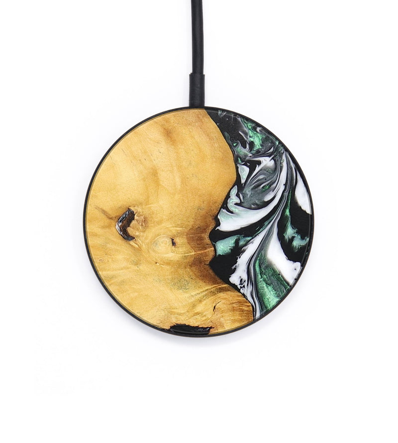 Circle Wood+Resin Wireless Charger - Ollie (Black & White, 703679)