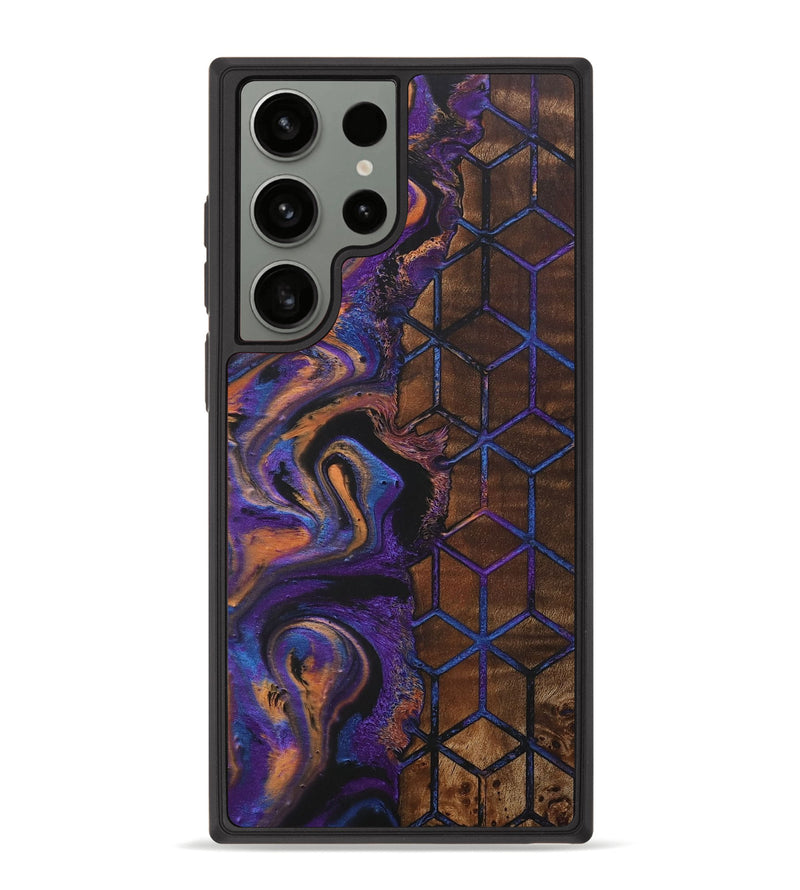 Galaxy S23 Ultra Wood+Resin Phone Case - London (Pattern, 703698)