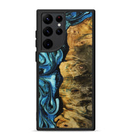 Galaxy S22 Ultra Wood+Resin Phone Case - Mack (Blue, 703729)