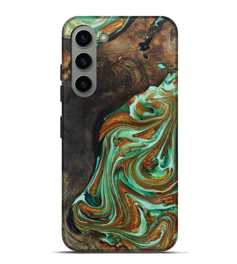 Galaxy S23 Plus Wood+Resin Live Edge Phone Case - Blakely (Green, 703773)
