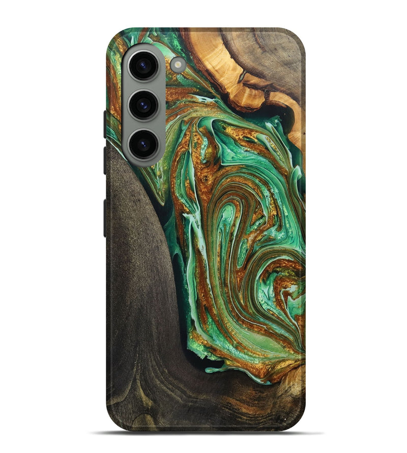 Galaxy S23 Plus Wood+Resin Live Edge Phone Case - Howard (Green, 703774)