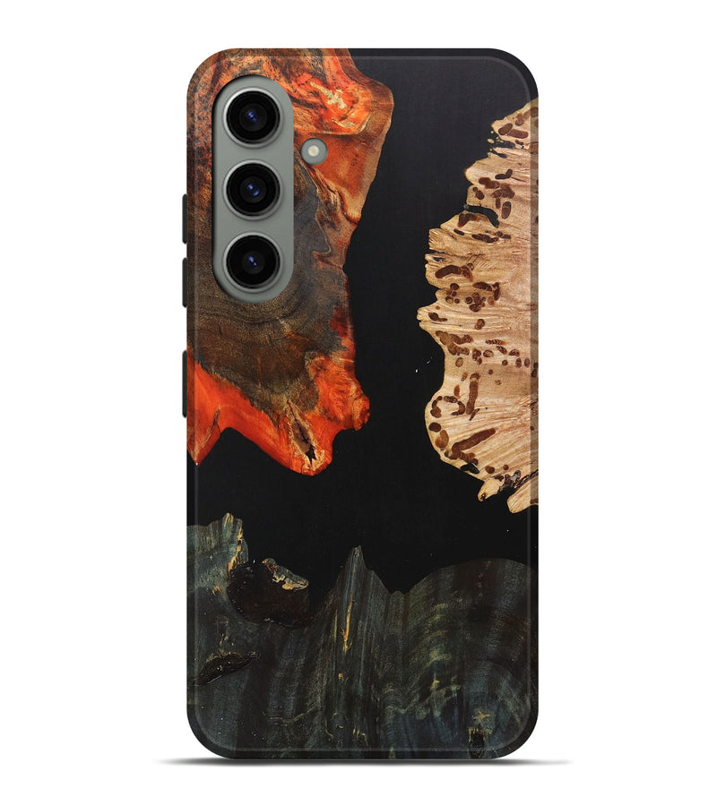 Galaxy S24 Plus Wood+Resin Live Edge Phone Case - Branden (Pure Black, 703776)
