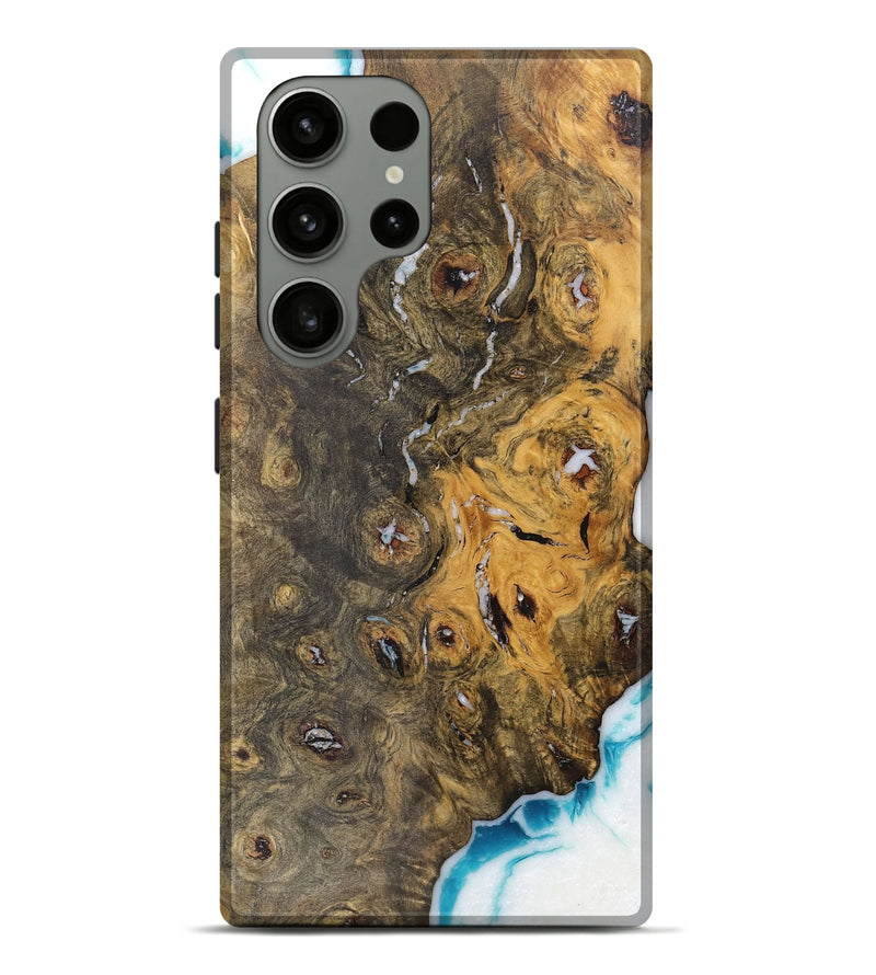 Galaxy S23 Ultra Wood+Resin Live Edge Phone Case - Lila (Wood Burl, 703781)