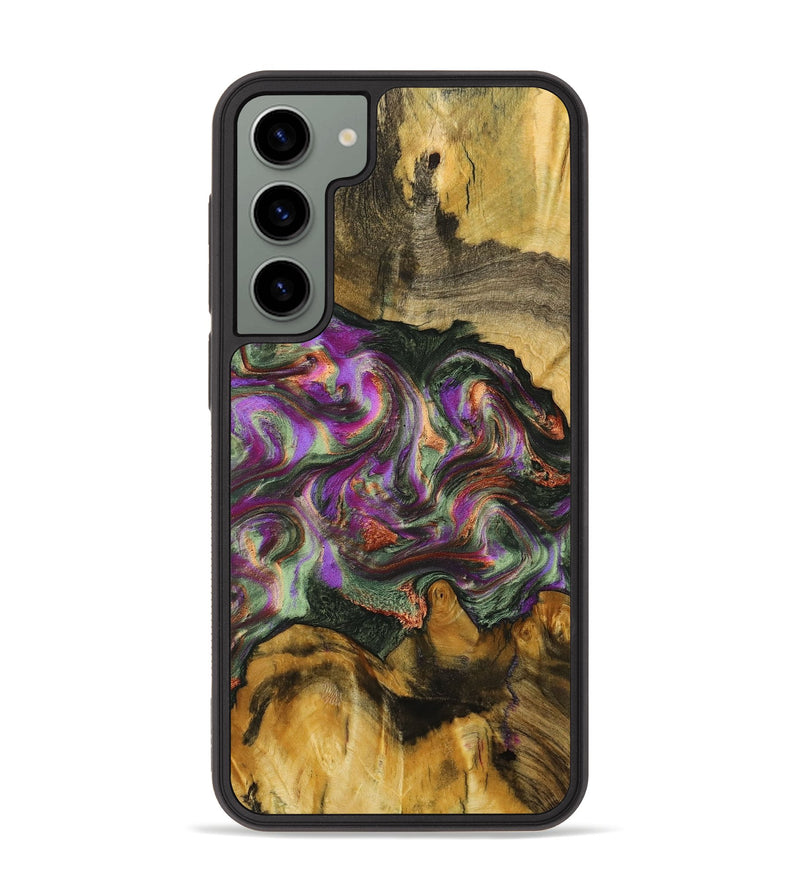 Galaxy S23 Plus Wood+Resin Phone Case - Erik (Green, 703827)