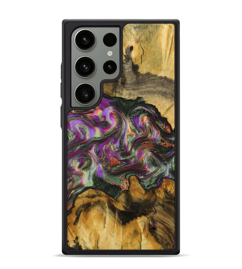 Galaxy S24 Ultra Wood+Resin Phone Case - Erik (Green, 703827)
