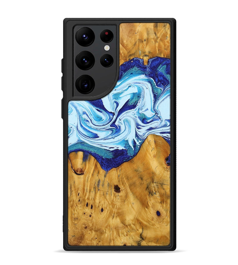 Galaxy S22 Ultra Wood+Resin Phone Case - Jonathan (Blue, 703848)