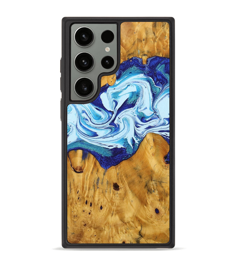 Galaxy S23 Ultra Wood+Resin Phone Case - Jonathan (Blue, 703848)