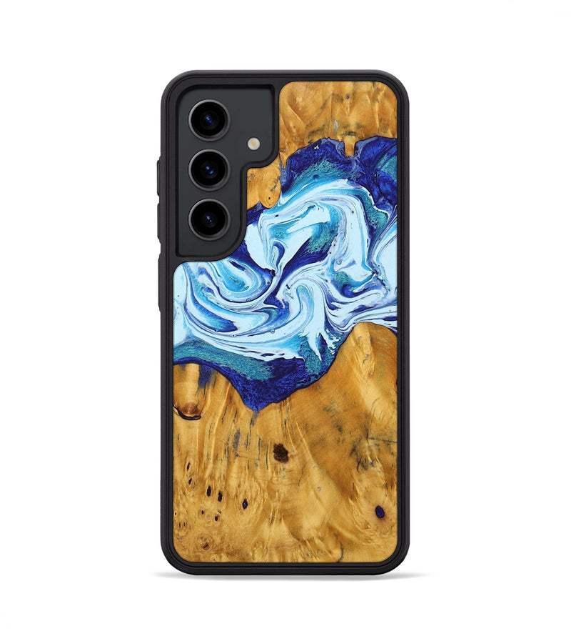 Galaxy S24 Wood+Resin Phone Case - Jonathan (Blue, 703848)