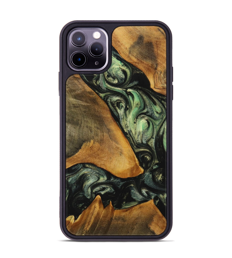 iPhone 11 Pro Max Wood+Resin Phone Case - Shanice (Mosaic, 703965)