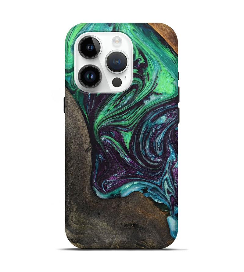 iPhone 15 Pro Wood+Resin Live Edge Phone Case - Gianna (Ombre, 704026)