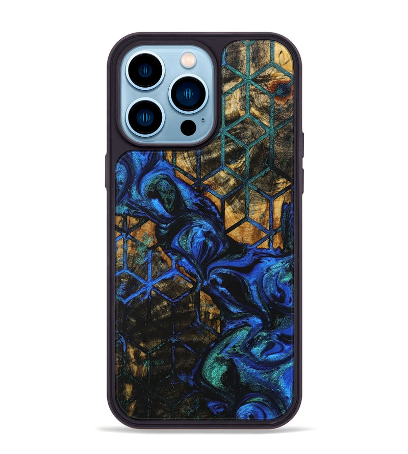 iPhone 14 Pro Max Wood+Resin Phone Case - Hope (Pattern, 704084)