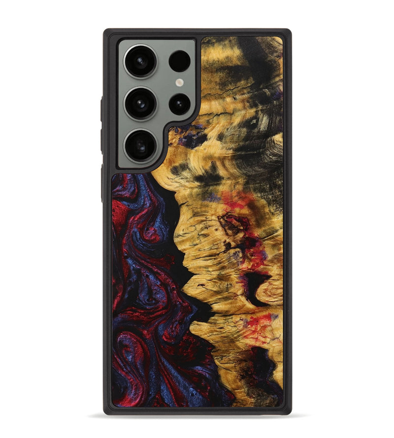 Galaxy S23 Ultra Wood+Resin Phone Case - Marlon (Red, 704118)