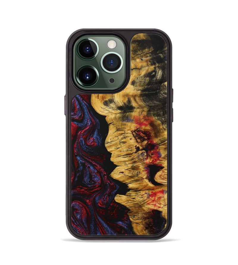 iPhone 13 Pro Wood+Resin Phone Case - Marlon (Red, 704118)