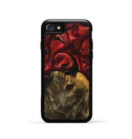 iPhone SE Wood+Resin Phone Case - Nakia (Red, 704123)