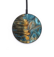 Circle Wood+Resin Wireless Charger - Chelsie (Teal & Gold, 704133)
