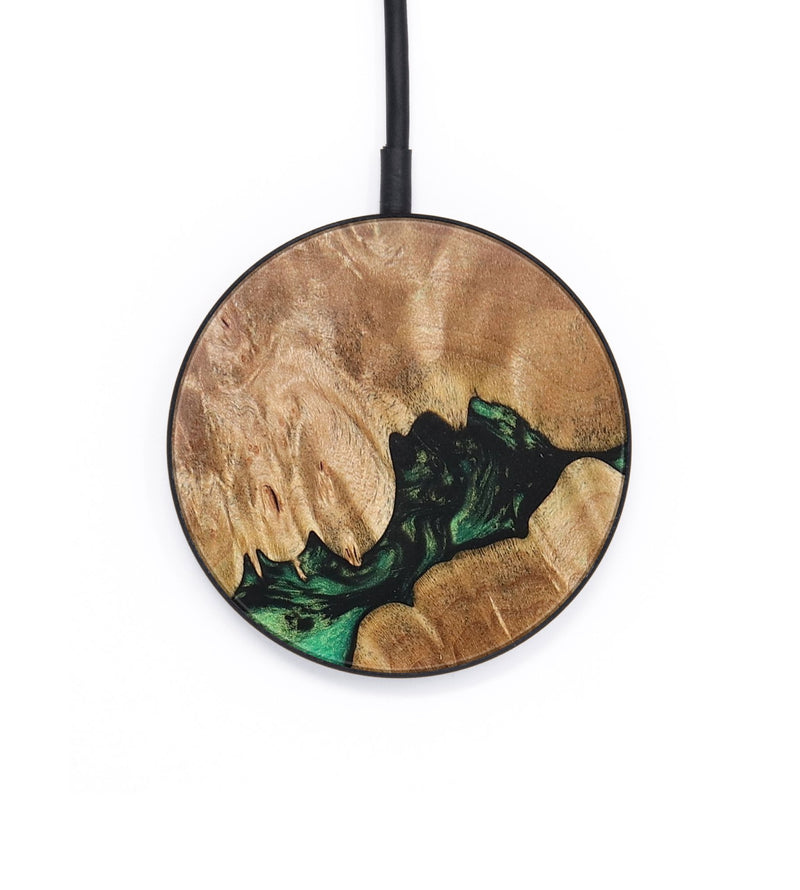 Circle Wood+Resin Wireless Charger - Eula (Green, 704135)